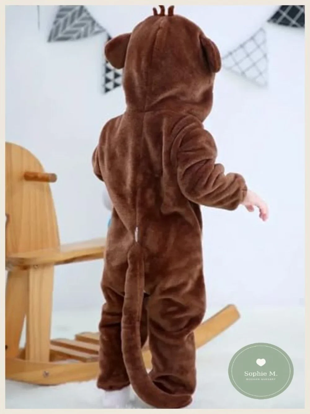 Unisex Baby Monkey Costume Toddler Animal Onesie Hooded Romper